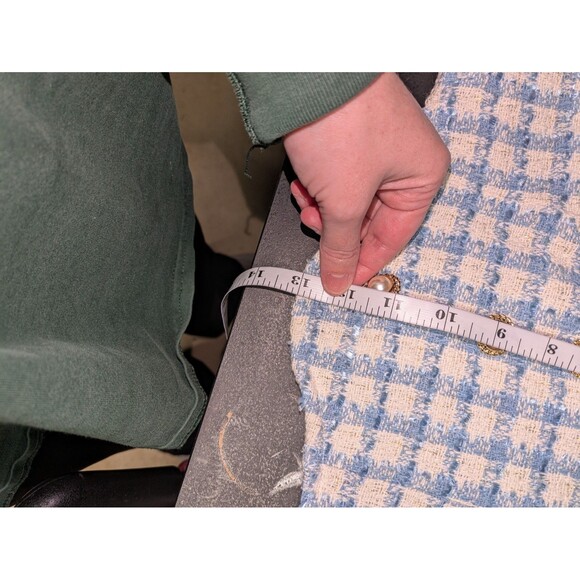 Shein Crop Tops M Women's Blue Black Tweed Button Down Vests Lot of 3 Designer - Picture 15 of 16